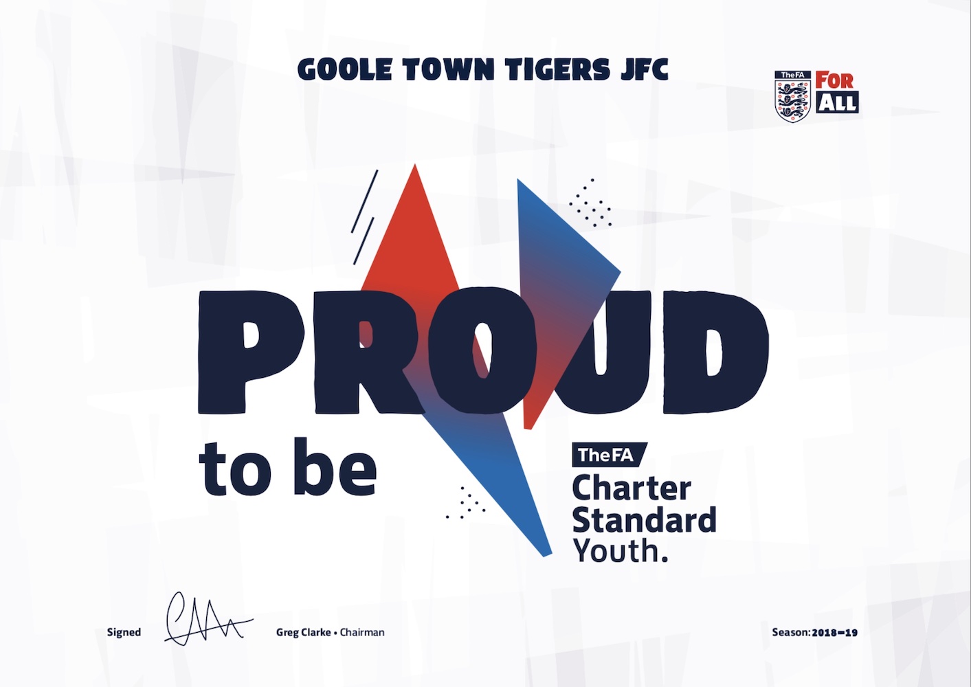 Goole Town Tigers jFC - FA Charter Standard 1